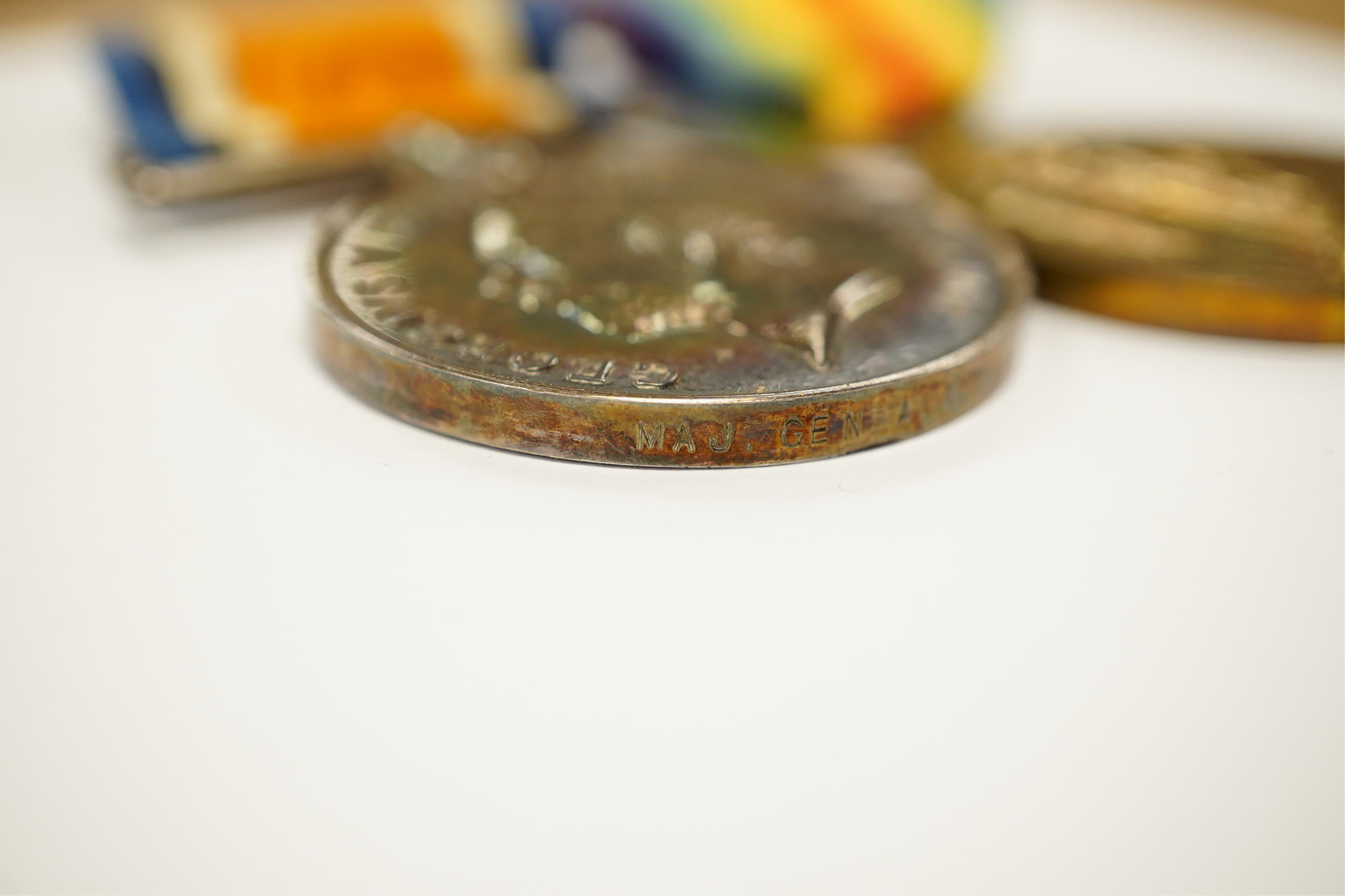 A WW1 pair oddly named for 'Maj Gen A.G.Dallas. Capt D.A.G.Dallas Jacob's Horse 1916-' with miniatures and a 1937 Coronation medal (5). Condition - fair